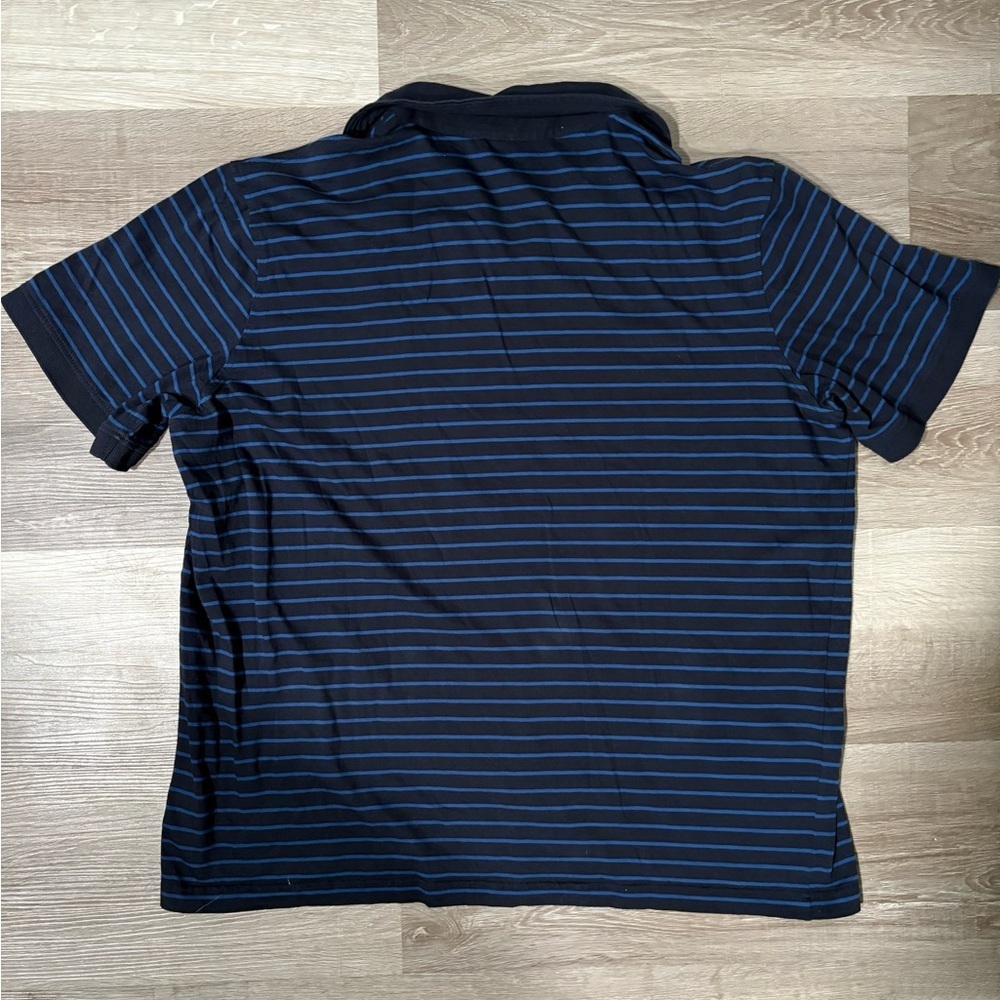 Bogner Men's Striped Polo Shirt - Black with Blue Stripes - Picture 7 of 9